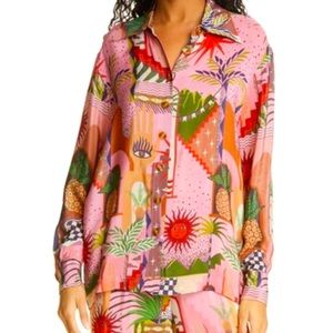 Farm Rio Mystic City long sleeve button down